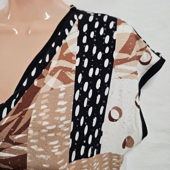 Joseph Ribkoff V Neck Top Women Size 14 Multicolor - Picture 12 of 13